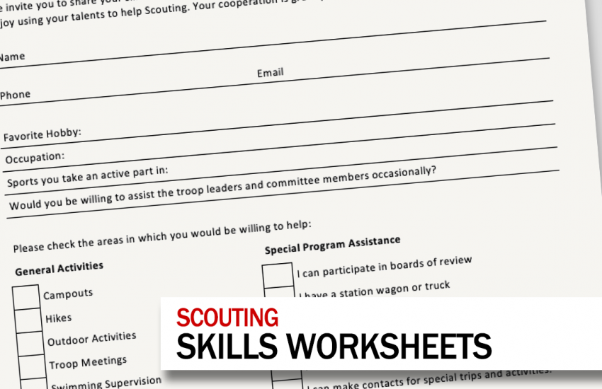 Special Skills Worksheet [SMD114]