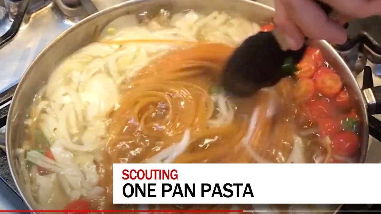 One Pan Pasta cooking